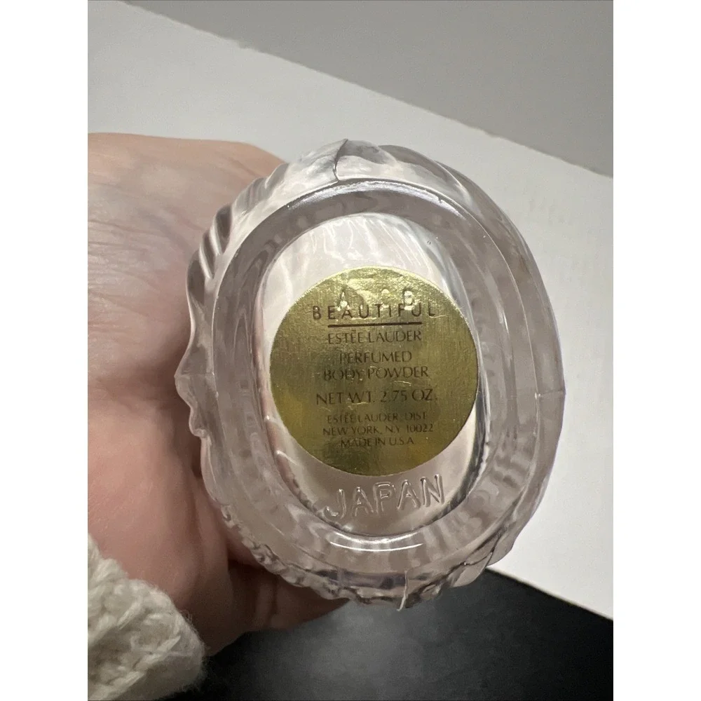 Glass Estee Lauder BEAUTIFUL Perfumed Body Powder Shaker 2.75 oz New Without Box